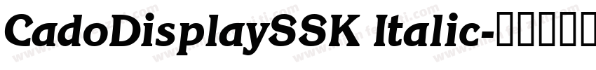 CadoDisplaySSK Italic字体转换